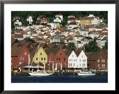 Hanseatic Period Wooden Buildings, Bryggen (Bergen), Norway, Scandinavia by Gavin Hellier Pricing Limited Edition Print image