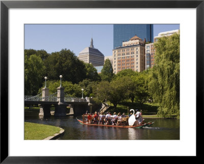 Lagoon Bridge And Swan Boat In The Public Garden, Boston, Massachusetts, United States Of America by Amanda Hall Pricing Limited Edition Print image