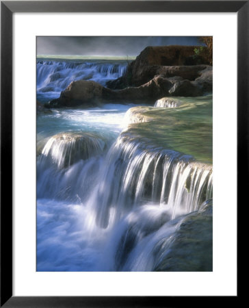 Water Flowes Over Travertine Formations Below Havasu Falls by Bill Hatcher Pricing Limited Edition Print image