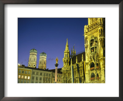 The Marienplatz In Munich At Night by Taylor S. Kennedy Pricing Limited Edition Print image