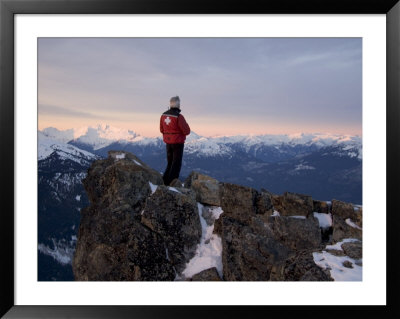 Ski Patrol Admires The Mountains At Dawn by Taylor S. Kennedy Pricing Limited Edition Print image