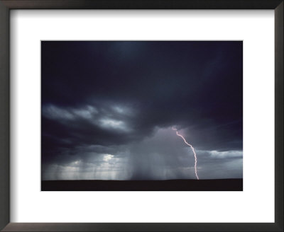 Shot Of A Thunderstorm With An Arc Of Lightning At Right by Kenneth Garrett Pricing Limited Edition Print image