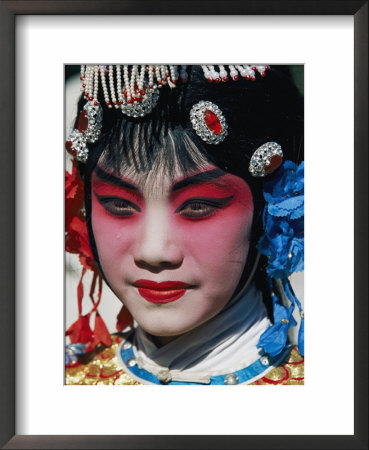 Chinese Woman In Theatrical Makeup And Costume by Paul Chesley Pricing Limited Edition Print image