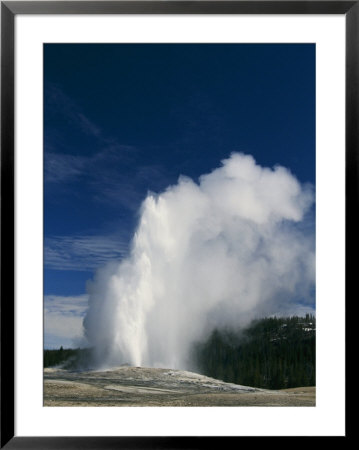 A Geyser Erupts At Yellowstone National Park by Paul Nicklen Pricing Limited Edition Print image