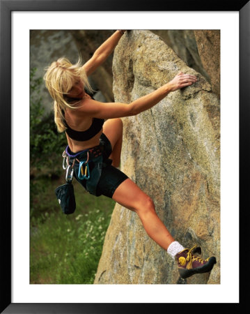 A Woman Begins Her Rock Climbing Journey by Barry Tessman Pricing Limited Edition Print image