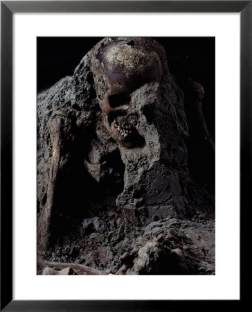 Skeleton Encased In Volcanic Ash by O. Louis Mazzatenta Pricing Limited Edition Print image