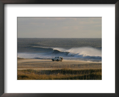 Wind, Waves And Fisherman In An Suv On A Beach In The Outer Banks by Skip Brown Pricing Limited Edition Print image