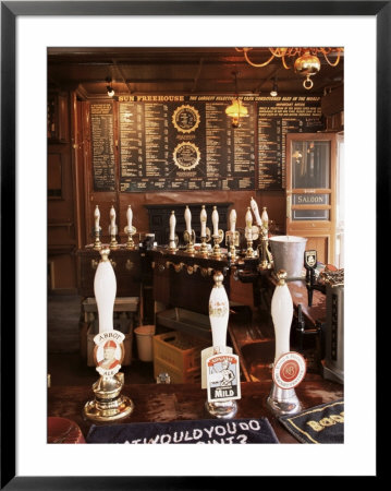 Beer Pumps And Bar, Sun Pub, London, England, United Kingdom by Adam Woolfitt Pricing Limited Edition Print image