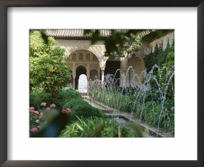 The Canal Court Of The Generalife Gardens In May, Granada, Andalucia, Spain by Nedra Westwater Pricing Limited Edition Print image