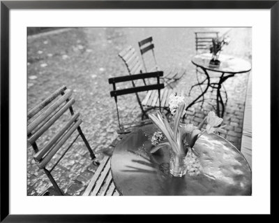 Outdoor Cafe Table, Lucerne, Switzerland by Walter Bibikow Pricing Limited Edition Print image