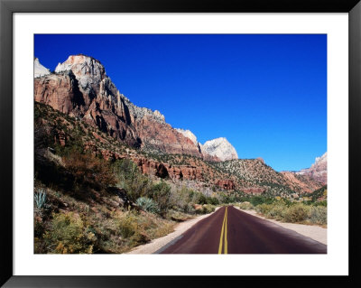 Mountains, Zion Canyon Scenic Drive, Zion National Park, U.S.A. by James Marshall Pricing Limited Edition Print image
