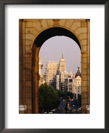 View Of Madrid Through Arch, Madrid, Spain by Jonathan Chester Pricing Limited Edition Print image