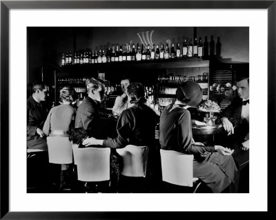 Celebrity Patrons Enjoying Drinks At This Speakeasy Without Fear Of Police Prohibition Raids by Margaret Bourke-White Pricing Limited Edition Print image