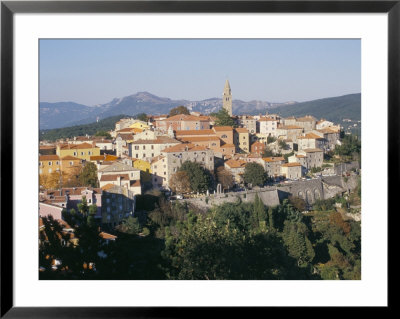 Ochre And Pastels At Sunset, Medieval Hilltop Town, Labin, Istria, Croatia by Ken Gillham Pricing Limited Edition Print image