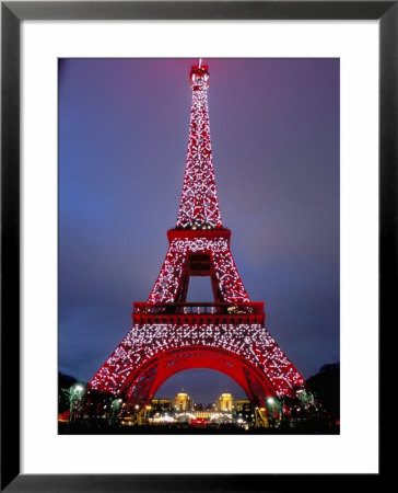 Eiffel Tower Decorated For Chinese New Year, Paris, France by Bruno Morandi Pricing Limited Edition Print image