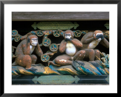 Hear No Evil, Speak No Evil, See No Evil, Toshogu Shrine, Tochigi, Nikko, Japan by Rob Tilley Pricing Limited Edition Print image