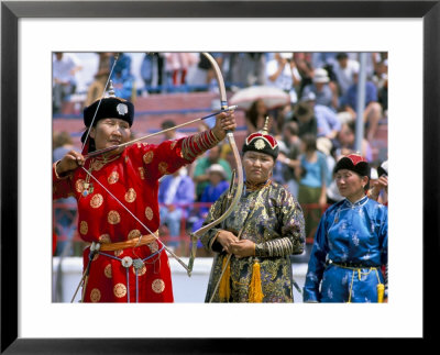 Archery Contest, Naadam Festival, Oulaan Bator (Ulaan Baatar), Mongolia, Central Asia by Bruno Morandi Pricing Limited Edition Print image