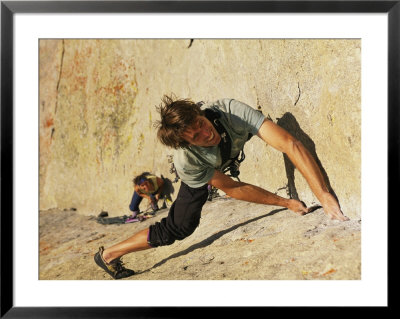 Climbers Scale A Rock Face On Oz, A Classic Tuolumne Climb by Bill Hatcher Pricing Limited Edition Print image