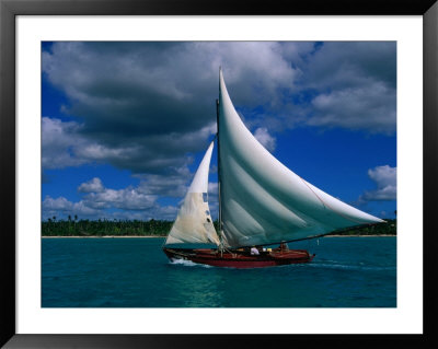 Typical Fishing Sailboat, Bayahibe, La Romana, Dominican Republic by Greg Johnston Pricing Limited Edition Print image