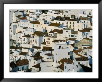 Whitewashed Village Houses Of Casares, Clinging To Steep Hillsides, Malaga, Andalucia, Spain by David Tomlinson Pricing Limited Edition Print image