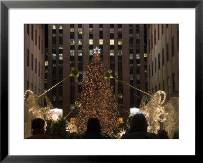 Rockefeller Center And The Famous Christmas Tree,Rink And Decoration, New York City, New York by Taylor S. Kennedy Pricing Limited Edition Print image