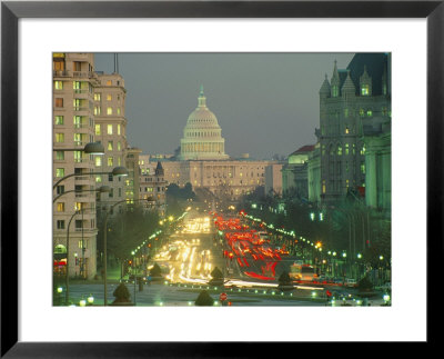 The U.S. Capitol Building Viewed From Pennsylvania Avenue At Twilight by Sisse Brimberg Pricing Limited Edition Print image