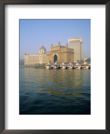 Gateway Of India Arch And Taj Mahal Intercontinental Hotel, Mumbai, Maharashtra State, India by Gavin Hellier Pricing Limited Edition Print image