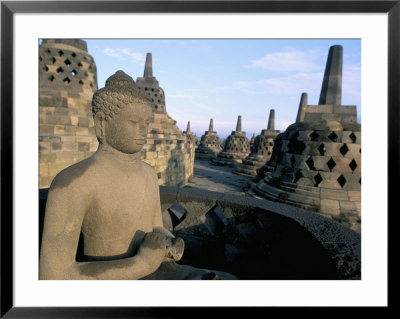 Arupadhatu Buddha, 8Th Century Buddhist Site Of Borobudur, Unesco World Heritage Site, Indonesia by Bruno Barbier Pricing Limited Edition Print image