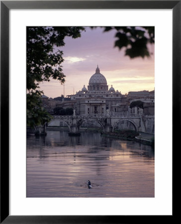 Skyline Of St. Peter's From Ponte Umberto, Rome, Lazio, Italy by Adam Woolfitt Pricing Limited Edition Print image