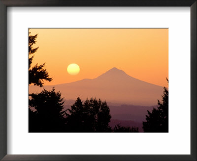Sunrise Over Mt. Hood, Oregon Cascades, Usa by Janis Miglavs Pricing Limited Edition Print image
