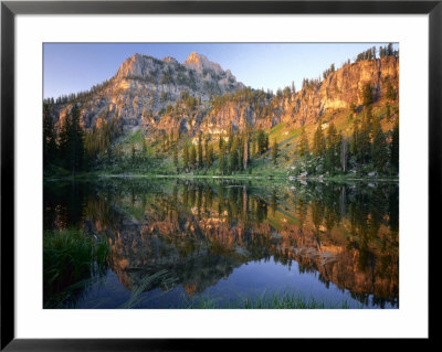 Mt. Magog Reflected In White Pine Lake At Sunrise, Wasatch-Cache National Forest, Utah, Usa by Scott T. Smith Pricing Limited Edition Print image