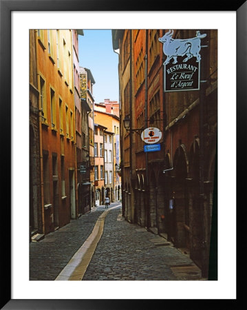 Narrow Street In Lyon (Vieux Lyon), France by Charles Sleicher Pricing Limited Edition Print image