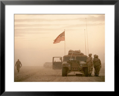 Us Soldiers Scanning Desert Horizon In Desert Storm Gulf War by Ken Jarecke Pricing Limited Edition Print image