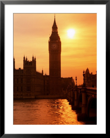 Big Ben And Houses Of Parliament, Unesco World Heritage Site, London, England by Kathy Collins Pricing Limited Edition Print image