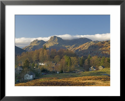 Elterwater Village With Langdale Pikes, Lake District National Park, Cumbria, England by James Emmerson Pricing Limited Edition Print image