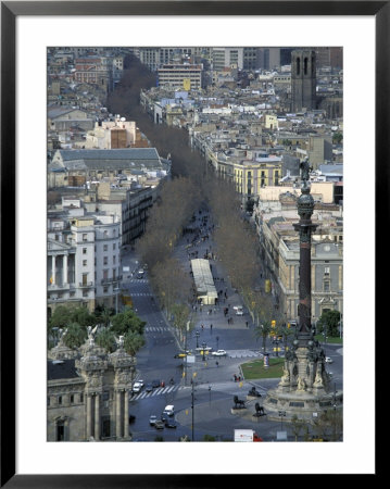 Christopher Columbus Statue On La Rambla, Barcelona, Spain by Michele Molinari Pricing Limited Edition Print image