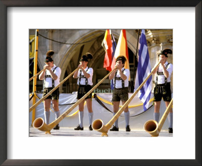 Men Playing Alphorn, Munich, Germany by Bill Bachmann Pricing Limited Edition Print image