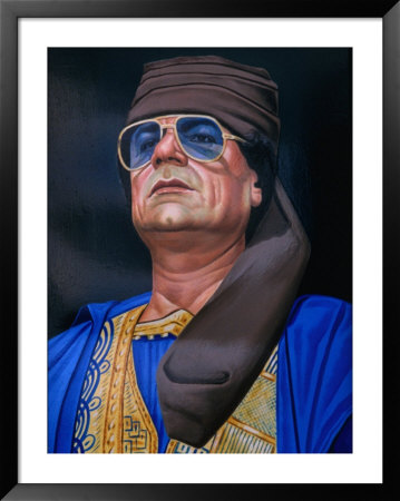 Painting Of Libyan Leader Colonel Muammar Al-Gaddafi, Tripoli, Tarabulus, Libya by Doug Mckinlay Pricing Limited Edition Print image
