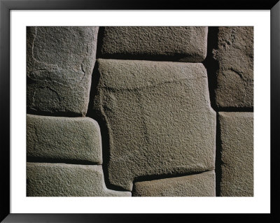 Close-Up Of A Stone Wall Created By The Incas by Bates Littlehales Pricing Limited Edition Print image