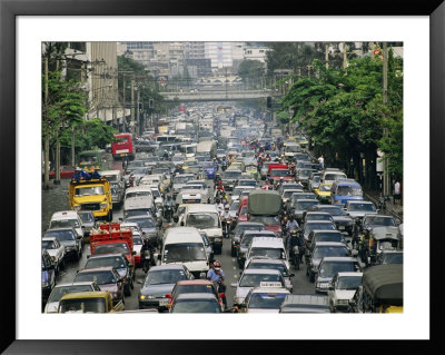 A Huge Traffic Jam Backs Up The Streets Of Bangkok by Jodi Cobb Pricing Limited Edition Print image