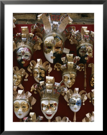 Display Of Venetian Masks In A Shop Window by Todd Gipstein Pricing Limited Edition Print image