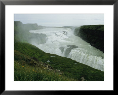 The Double Cascade Waterfall Of Gullfoss, By Far Europes Most Powerful Waterfall by Sisse Brimberg Pricing Limited Edition Print image