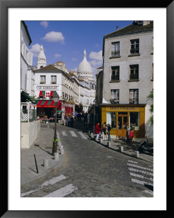 Street Scene And The Dome Of The Basilica Of Sacre Coeur, Montmartre, Paris, France, Europe by Gavin Hellier Pricing Limited Edition Print image
