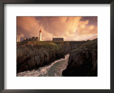 Pointe De St. Mathieu Lighthouse At Dawn, Brittany, France by Walter Bibikow Pricing Limited Edition Print image