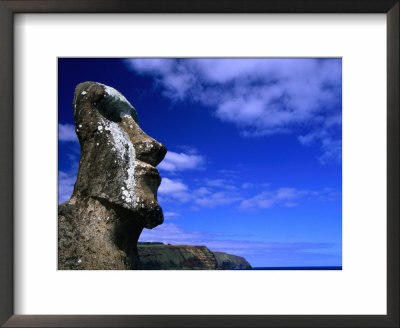 Traditional Moai Carved From Soft Volcanic Rock, Ahu Tongariki, Chile by Brent Winebrenner Pricing Limited Edition Print image