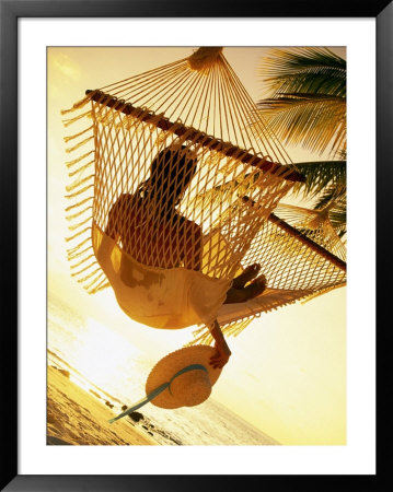 Woman On Hammock, Ari Atoll, White Sand Island by Angelo Cavalli Pricing Limited Edition Print image