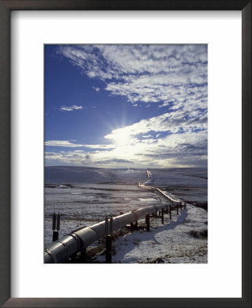 Trans-Alaska Pipeline In Winter, North Slope Of The Brooks Range, Alaska, Usa by Hugh Rose Pricing Limited Edition Print image