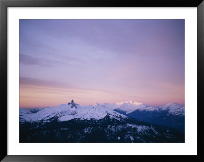 Early Morning View Of Mountain Alpenglow On Black Tusk In Whistler by Taylor S. Kennedy Pricing Limited Edition Print image