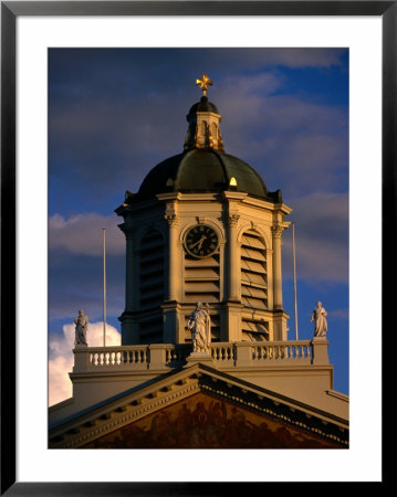Clock Tower Of St. Jacobs Of Koudenberg At Brussels Palace Royal, Brussels, Belgium by Martin Moos Pricing Limited Edition Print image