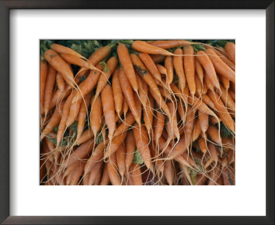 Stacks Of Carrots At An Open-Air Vegetable Market In Macon by Todd Gipstein Pricing Limited Edition Print image